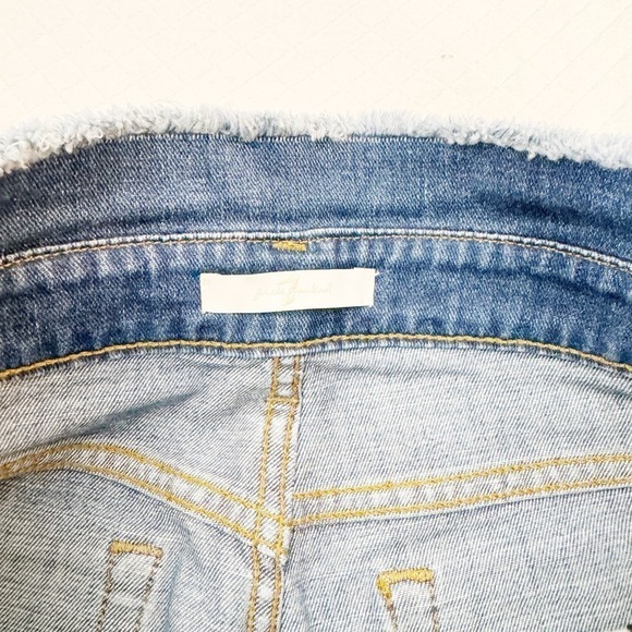 7 For All Mankind Belted Denim Straight Leg Jeans Size 25 - Picture 3 of 8